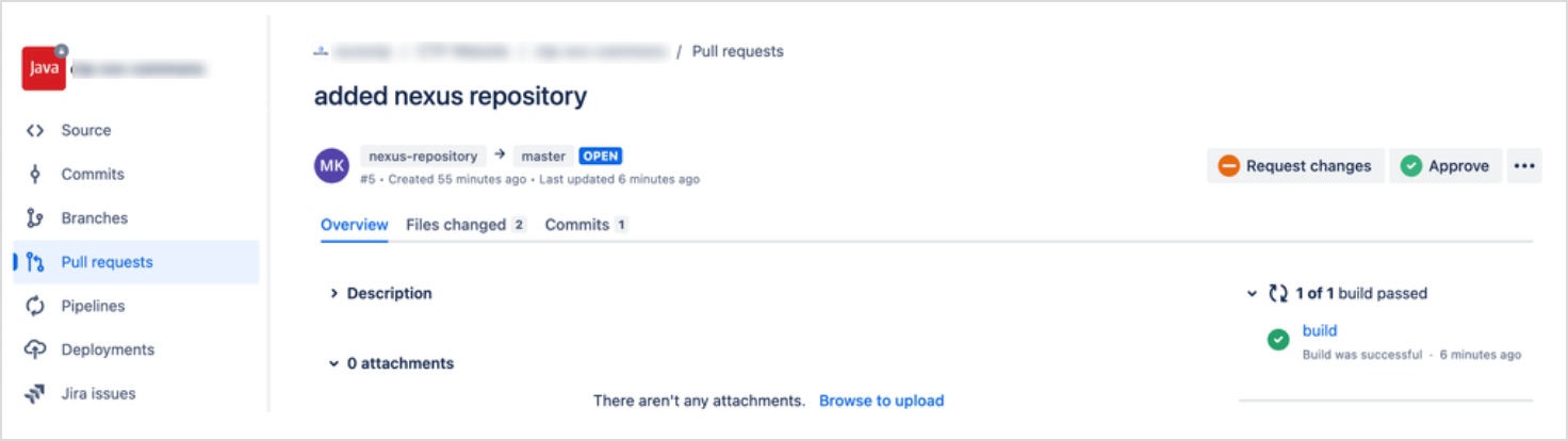 Pull request in Bitbucket Pull request in Bitbucket
