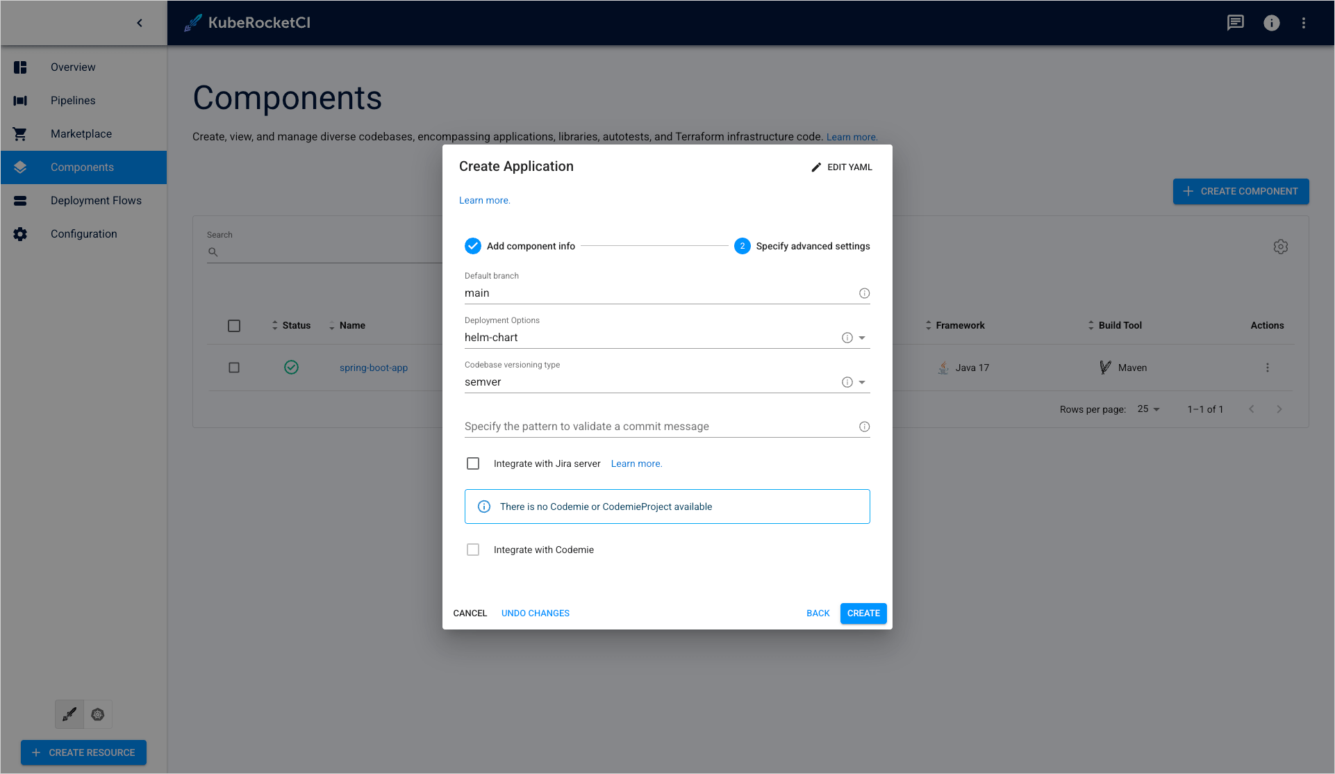 Autotests codebase advanced settings