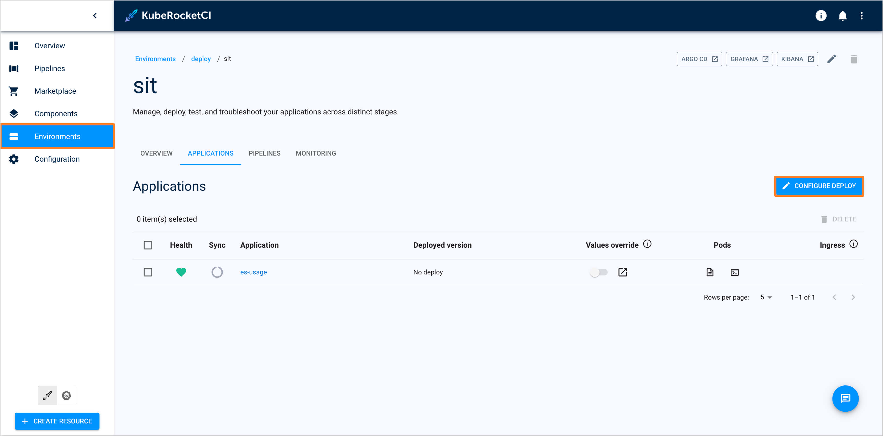 Configure deploy Configure Deploy