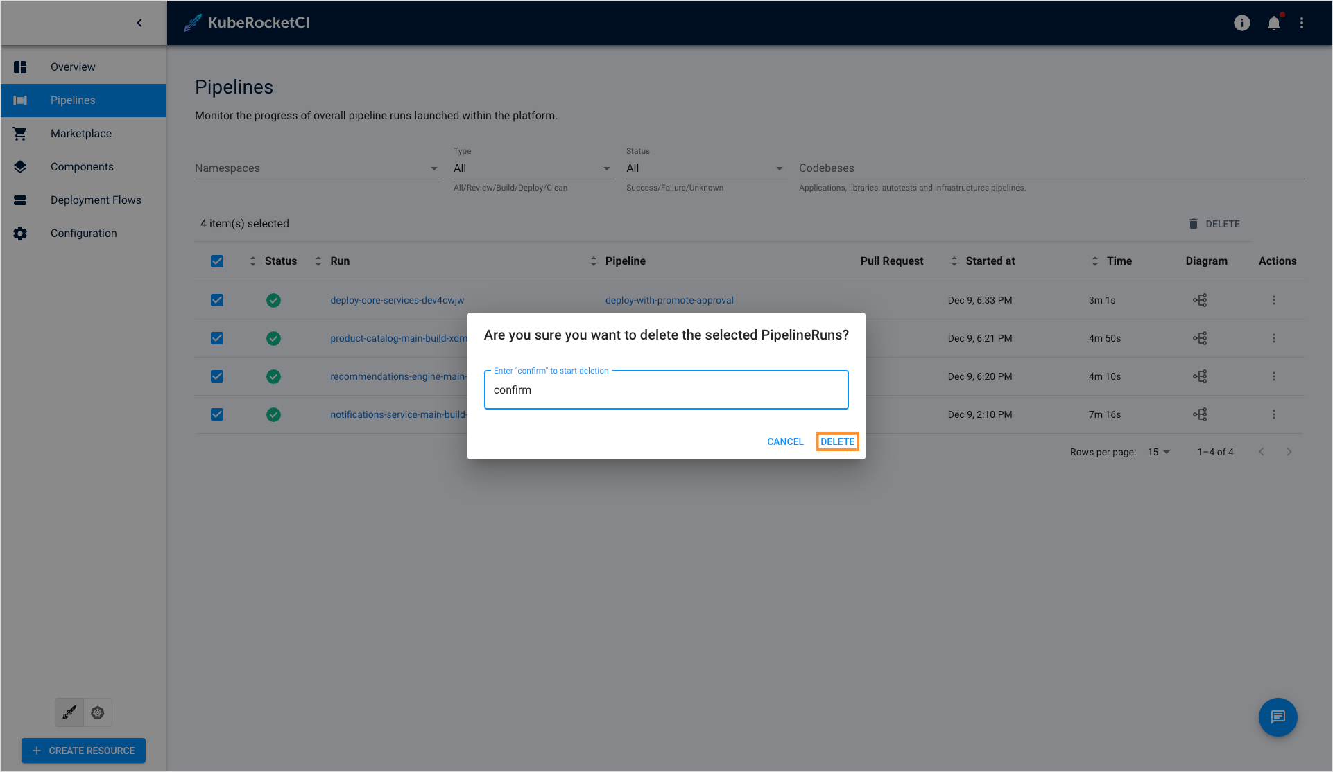 Inspect application Inspect application