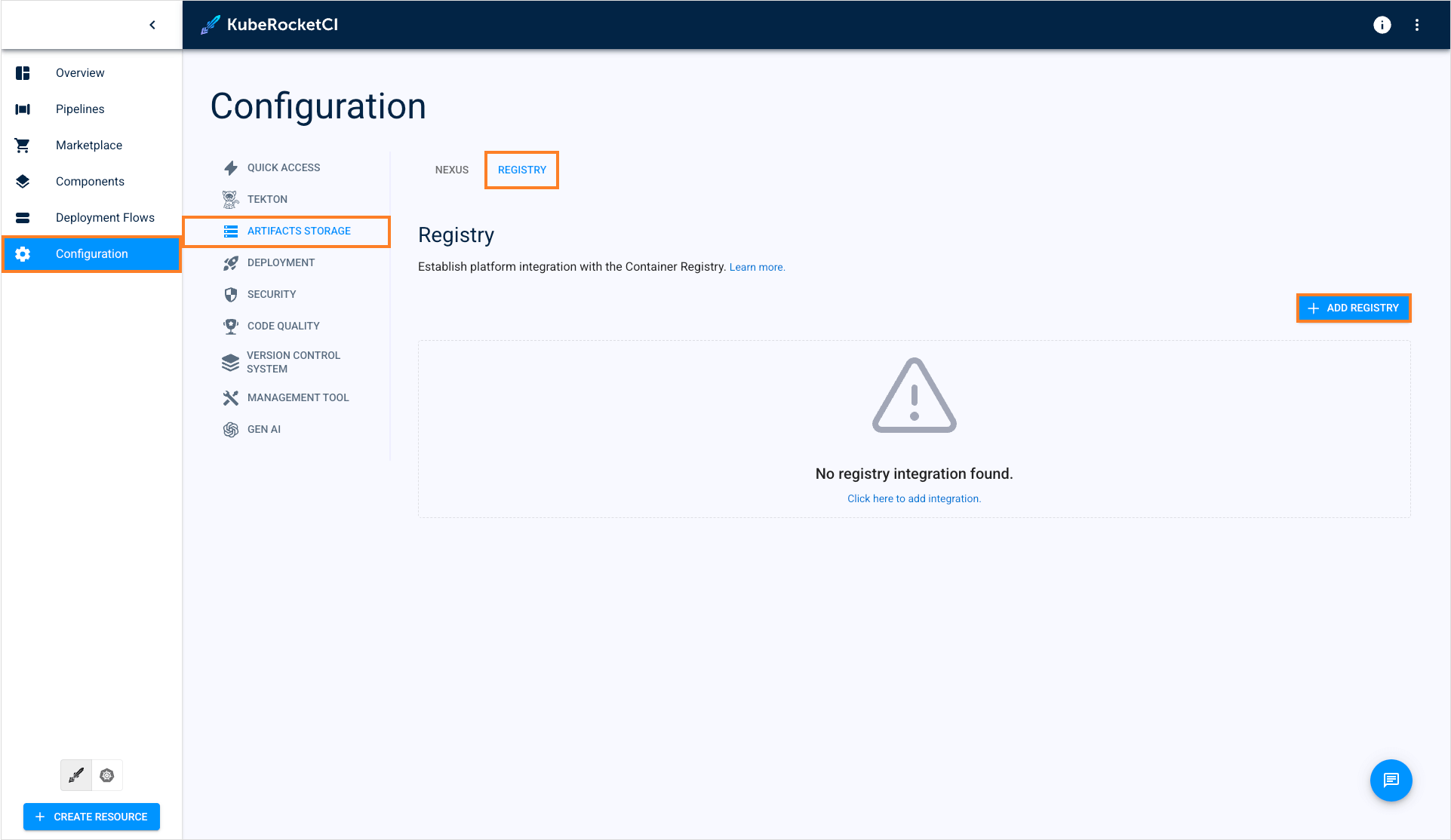 Registry settings Registry settings