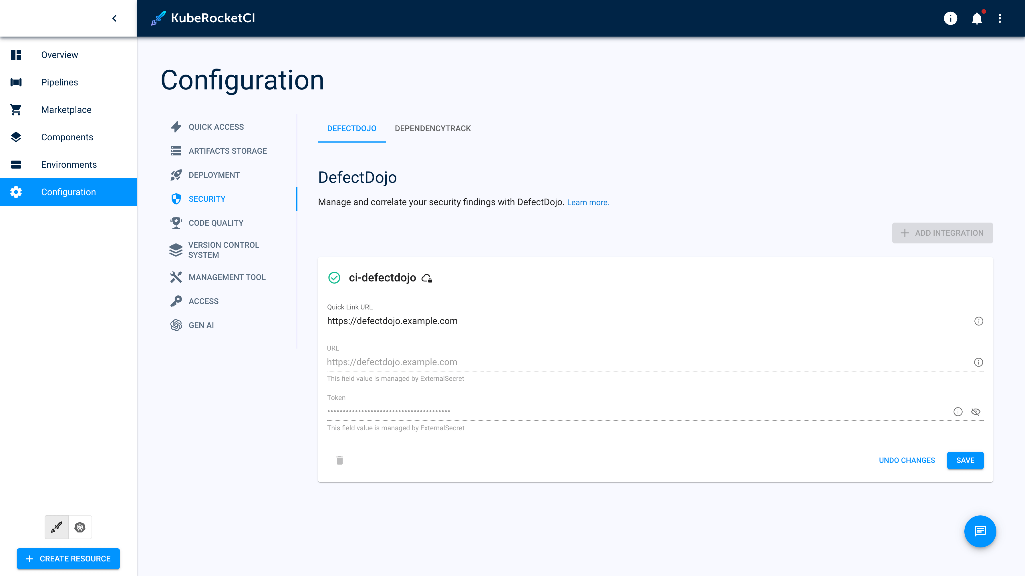 Dependency-Track managed by external secret operator Dependency-Track managed by external secret operator