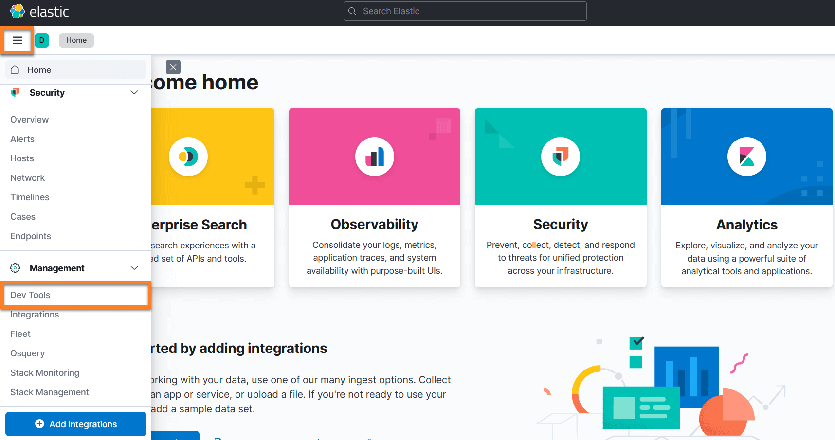 Dev Tools Index Pattern