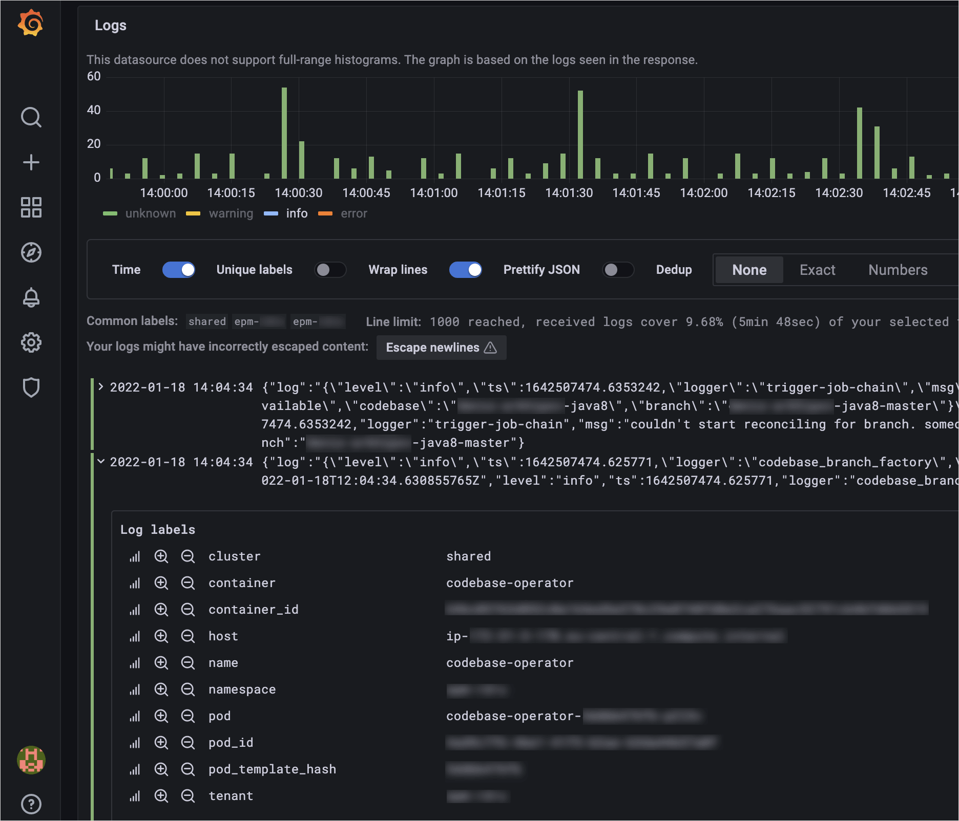 Logs example Logs example