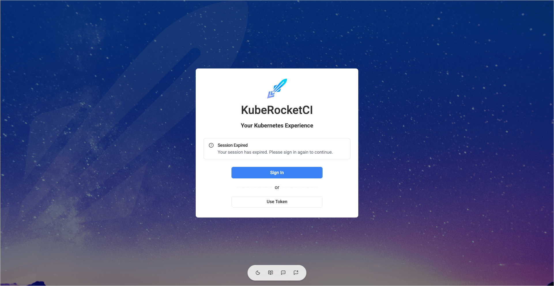 Logging screen Logging Page