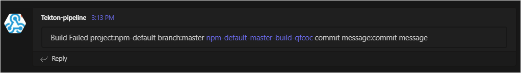 Notification example Notification example