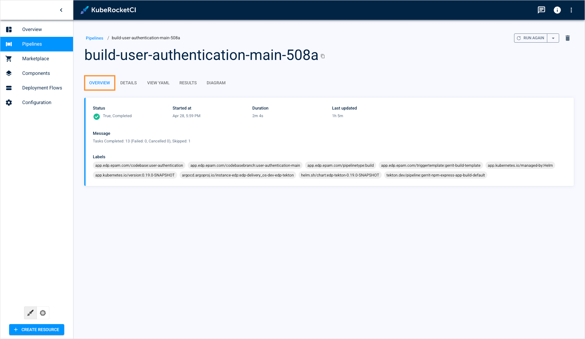 Pipeline overview Pipeline overview