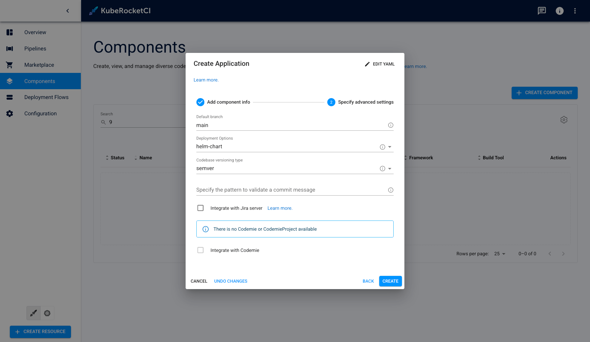 Application Menu